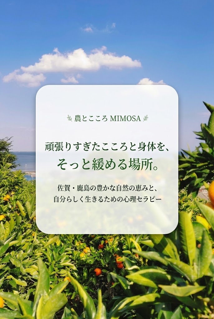 農とこころ MIMOSA - 頑張りすぎたこころと身体を、そっと緩める場所。